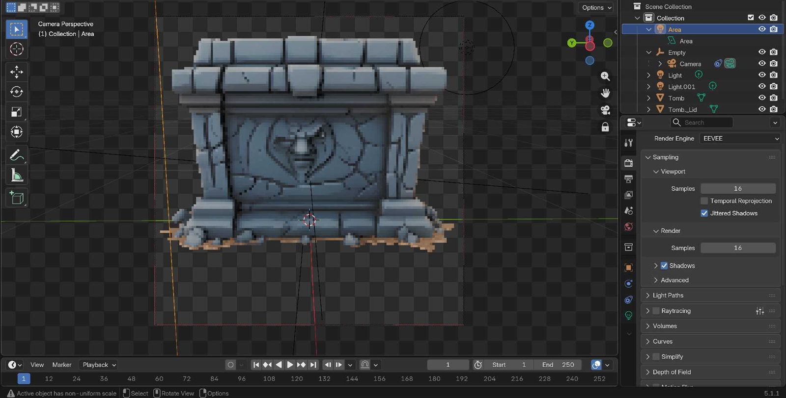 Low-resolution render pass used as the pixel base.