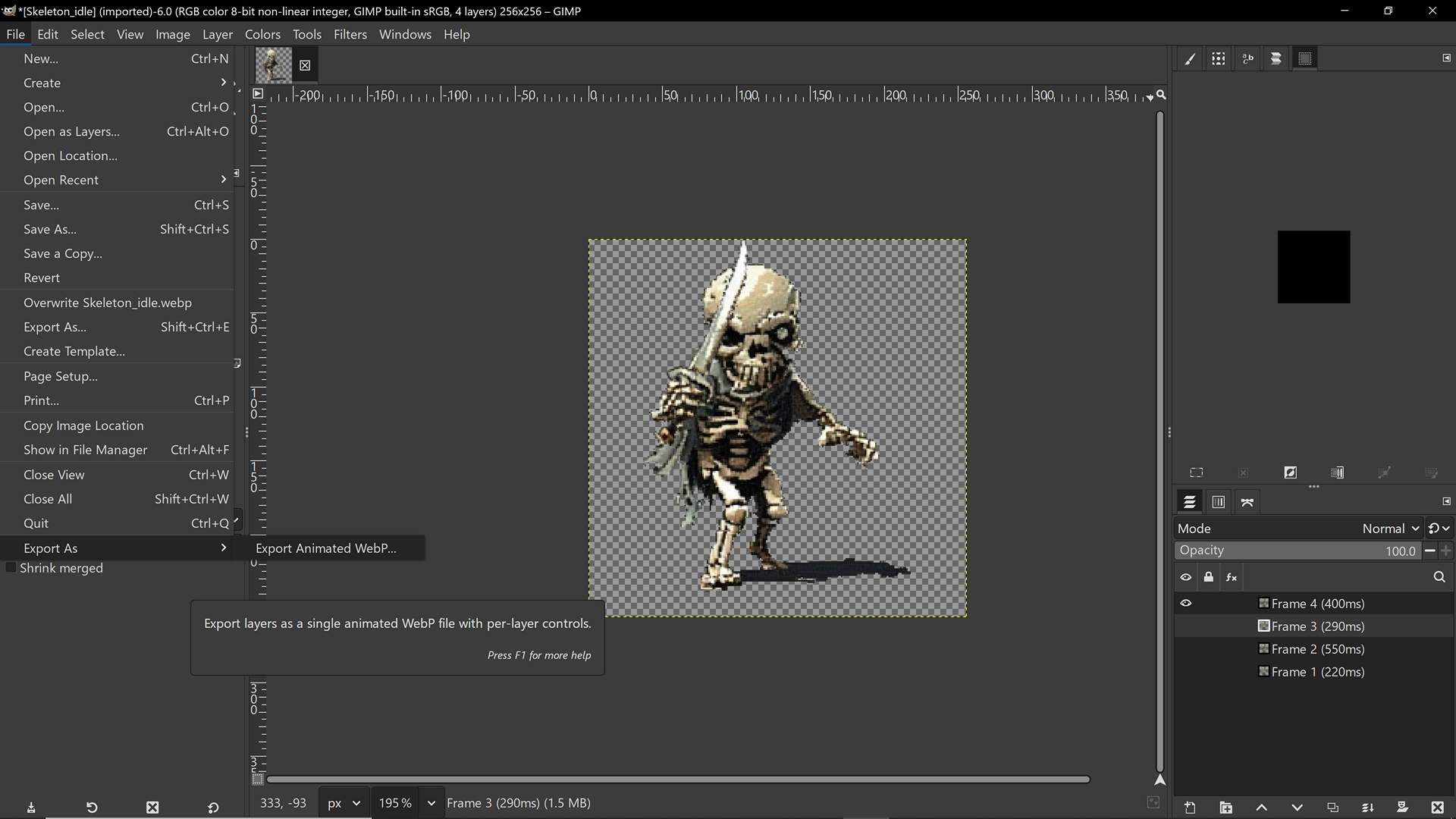 Plug-in file menu location